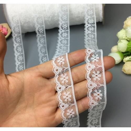 10 Meters Beautiful Pink 7MM Lace Ribbon Tape Lace Trim Fabric DIY Embroidered Lace trimmings for Sewing Accessories Decoration