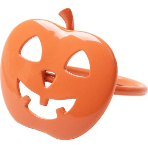 10 / PCS NEW pumpkin napkin buckle Halloween napkin ring Thanksgiving napkin ring Christmas napkin ring manufacturer direct sale