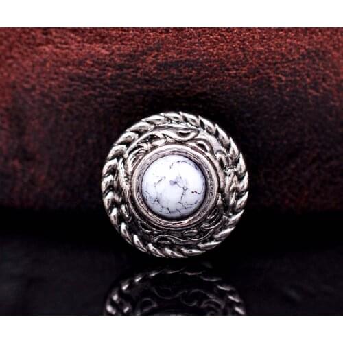 10pcs Heavy Duty Antique Floral Rope Side Western Cowboy Turquoise Concho Button For Purse Leathercraft Luggage Handbag Decor