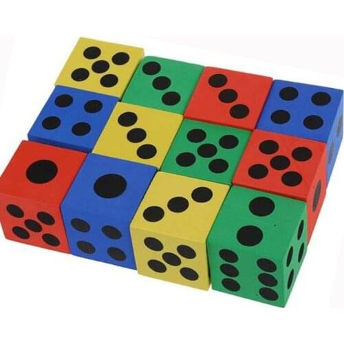 12pcs/lots!Children Big Dice Housework Playing Foam Dice For Kids Family Game 3.7*3.7*3.7cm
