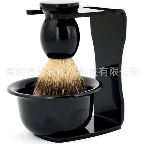 20set new 3 In 1 Shaving Soap Bowl +Shaving Brush+ Shaving Stand Bristle Hair Shaving Brush Men Beard Cleaning Tool