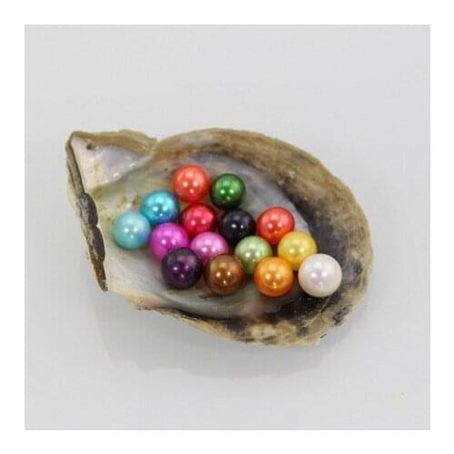2018 Freshwater Making Beads DIY 20pcs/lot 7-8MM Cultivated Round Dyed Pearls AAA Loose Pearl Beads Akoya Colored Jewelry ABH769