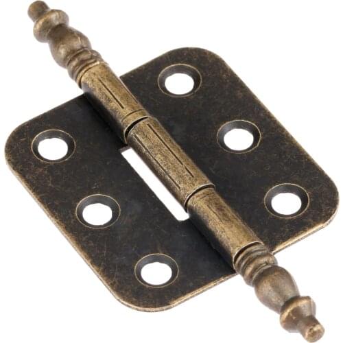 4pcs Crown Hinge 6 Holes 12 Screws 70*35mm Antique Bronze Iron Decor Door Cabinet Jewelry Gift Box Drawer Furniture Fittings