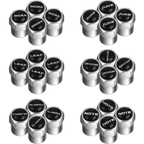 4pcs auto Metal Wheel Tire Valve Caps Stem case for NISSAN LEAF ALMERA MICRA NOTE JUKE QASHQAI car accessories