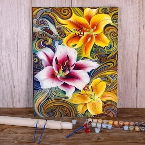 Abstract Flower Landscape Painting By Numbers Kit Oil Paints 40*50 Picture By Numbers Photo Handmade For Children Art