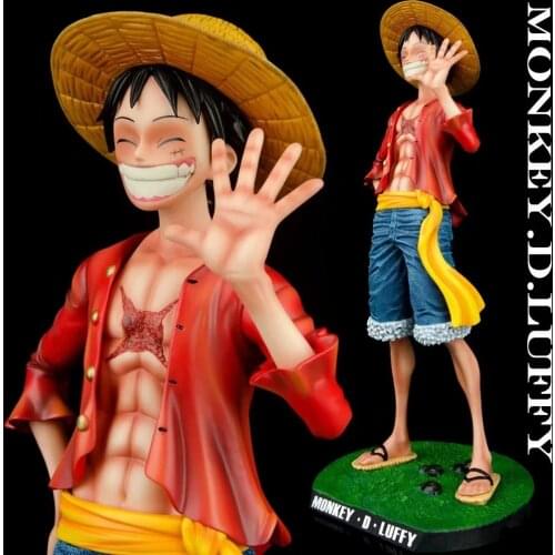 Anime One Piece Monkey D Luffy PVC Action Figures Smiley Model Toys for Gifts 43cm