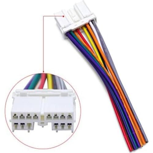 Car Audio Stereo Wiring Harness Adapter Plug forMitsubishi Grand/Pajero Lioncel Joyear OEM Factory Radio Tail Wire