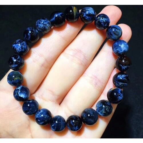 Certificate Natural Blue Fire Pietersite Round Beads Bracelet Powerful Stretch Pietersite Bracelet 10.5mm Women Men AAAAA