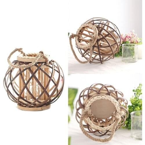 Living Room Holder Hanging Windproof Crafts Festival Home Decor Round Wedding Vintage Lantern Candlestick-ABUX