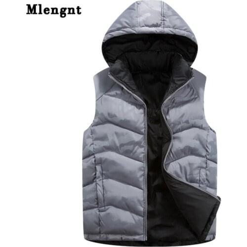 Camouflage 5XL-9XL Cotton Vest For Men New Casual Warm Thick Hoodie College Classic Travel Outerwear Sleeveless Jacket Waistcoat