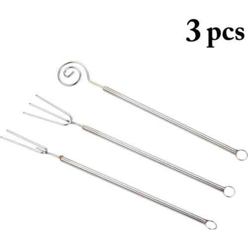 Kapmore 3Pcs Cake Dipping Set Handmade Non-Stick Candy Dipping Tools Chocolate Fork Tools BBQ Tools Accessories Kitchen Kit
