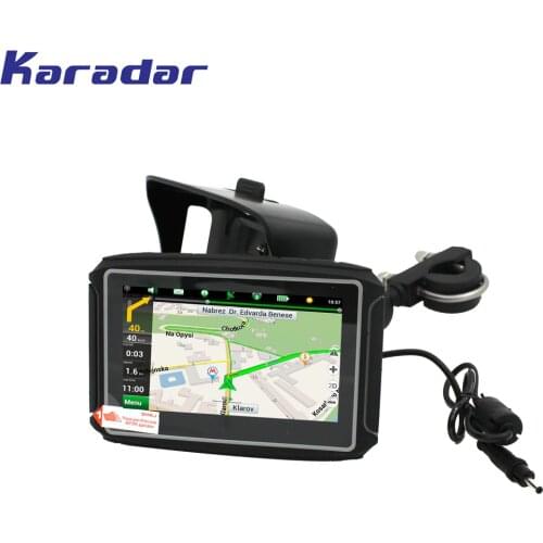 Karadar MT4302 Motorcycle GPS Moto Navigator IPX7 Waterproof Free Map Update WinCE6.0 System 4.3 Inch Touchscreen