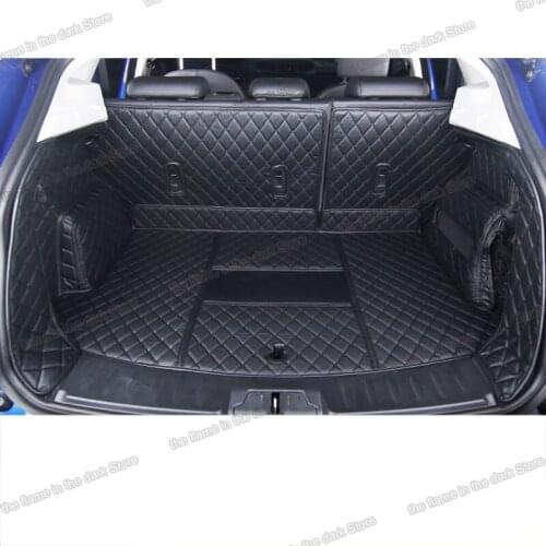 Leather car trunk mat for jaguar e-pace e pace 2018 2019 2021 2020 cargo liner boot rear auto boot accessories seats cover