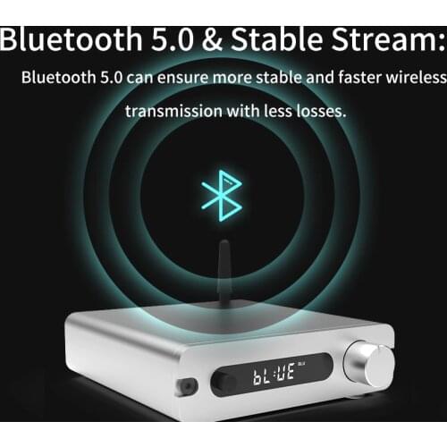 M300 Bluetooth Amplifier 150W x2 Stereo Hi-Fi 2.0 Channel Wireless Stream, 32Bit/192kHz Class D Compact Mini Power Amp Inte