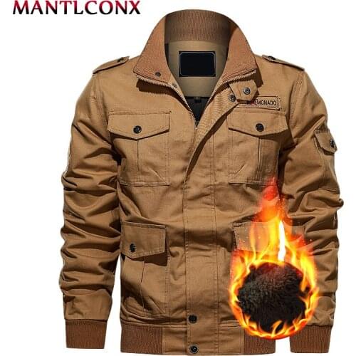 MANTLCONX 2020 Thick Mens Army Jacket and Coat Military Tactical Jacket Winter Thermal Thick Coats Mens Winter Fleece Jackets