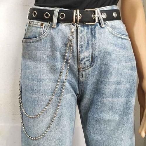Ball Metal Trousers Chain For JeansMen Wallet Belt Chain Fashion Jewelry For Men Women Trinket