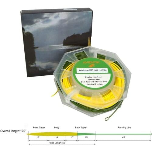 Aventik Free Shipping Switch Fly Line 100ft Floating Switch Cast Fishing Line