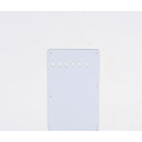 Musiclily Vintage Style Strat Tremolo Backplate for Fender USA/Mexican Made Standard Stratocaster, 1Ply White
