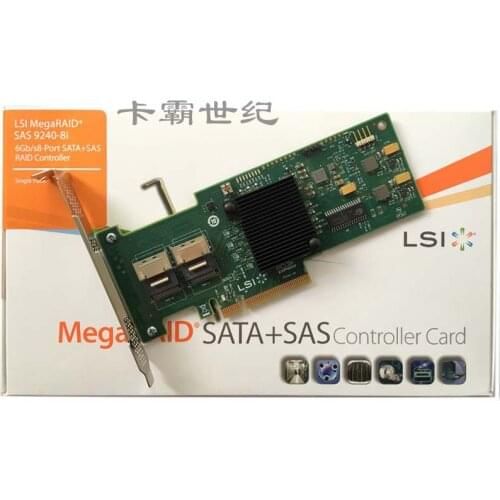 New original LSI MegaRAID SAS 9240-8i raid5 array card SAS card color box packaging