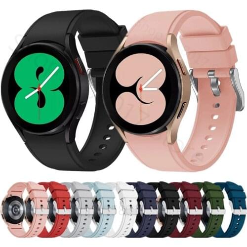 For Samsung Galaxy Watch 4 40mm 44mm Official Watch Strap Sport Silicone Watchband for Galaxy Watch 4 Classic 42mm 46mm Strap