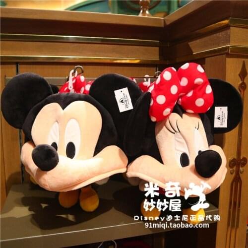Original Disneyland Mickey Donald Duck Stitch Q Version Three-dimensional Big Mouth Hat Plush Doll Hat Lovers
