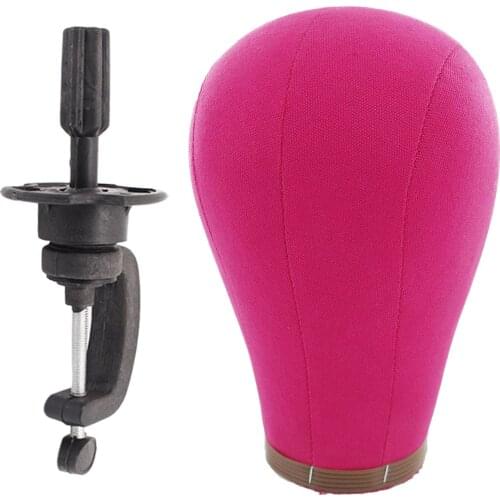 Canvas Block Head Wig Head for Wig Display Styling Manikin Head Accessories