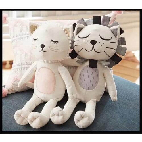 INS Nordic Home Doll Cat Lion Doll Baby Pillow Bedding Comforter Toys Plush Toy Kids Children Room Photo Props Decor
