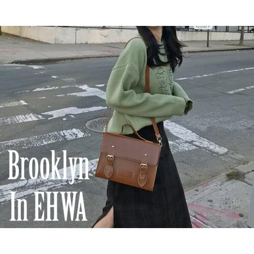 Retro Style Preppy One-shoulder Bag 2021 Korean New Womens Crossbody Bag PU Leather Satchels Bag