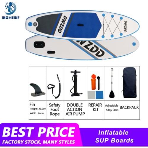 118"30"6" ISUP Stand Paddle Inflatable SUP Board Water Sport Surfing Surfboard With Double Acting Pump Adjustable Alloy Oars