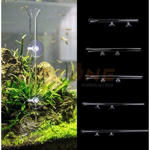Aquarium Feeding Tube Shrimp Feeding Food Tube with Suction Cup, Glass Feeder Feeding for Aquarium Fish Tank