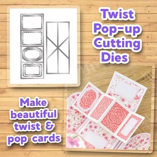 Twist Pop-Up Cutting Dies Handmade Embossing Tools for DIY Scrapbooking Paper Birthday Card CLH@8