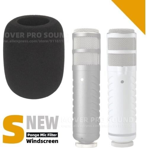 Windproof Sponge Microphone Windshield Mike Cover For Rode Podcaster Procaster Anti Pop Filter Studio Recording Mic Windscreen