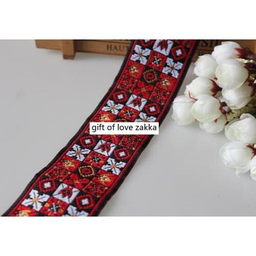 High Quality 2" 5cm 10yards/lot High quality Woven Jacquard Ribbon Rich gold thread diamond straps and belt lace