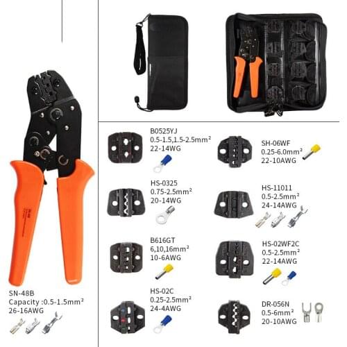XDG Crimping Pliers SN-48B Kit Package For 2.8 4.8 6.3 VH2.54 3.96 2510/tube/insulation terminals electrical clamp tools