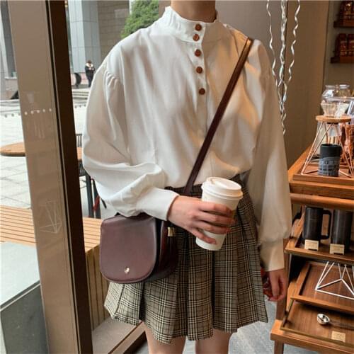 YDecor Stand-up Collar Blouses