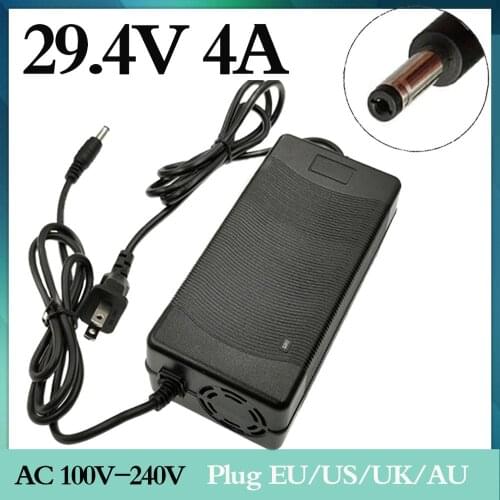 29.4V 4A Li-ion battery charger for 25.2V 25.9V 7 Li-ion battery Li-ion battery for charger