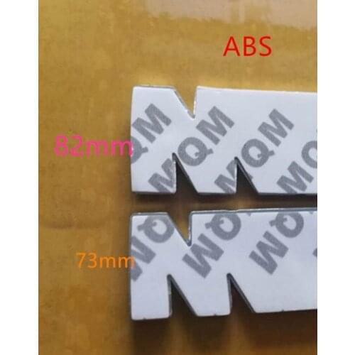 1X Chrome Black ABS 82mm 73mm CAR BADGE Emblem for M POWER M Logo POWER SPORT HOOD BOOT