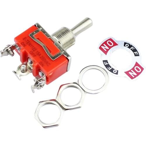 1pcs E-TEN1122 15A 250V AC 3PIN ON-OFF-ON 12mm Toggle Switch Rocker Switch Power