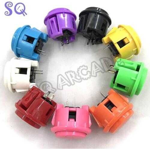 10 x New OEM 30mm Push Buttons Replace For Arcade copy Sanwa Button Mame KOF Games Parts of 10 Colors