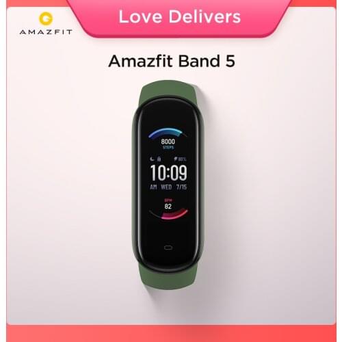 2020 New Amazfit Band 5 Smart Bracelet Color Display Heart Rate Fitness Tracker Waterproof Bluetooth 5.0 Sport Smart Wristband