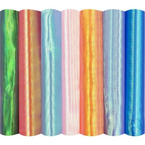 59"Width Hologram Fabric Transparent Doll Cloth Wedding Background Material Gauze Fabric Shiny Stage Decor Multicolor