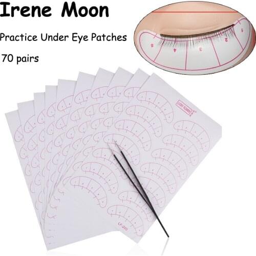 70pairs Under Eyelashes Patches Eye Pads With Scales Individual False Eyelash Extension Tools Practice Eye Patch Beginner Learn