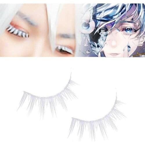 White False Eyelashes Cosplay Makeup False Eye Lashes Masquerade Party Eyelashes Halloween Party Cosplay Accessories