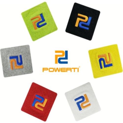 Free Shipping - 10pcs/lot -PowerTi Towel Cotton Sports Wristband Wrist Support Protector Sweatband Basketball/Tennis/Badminton
