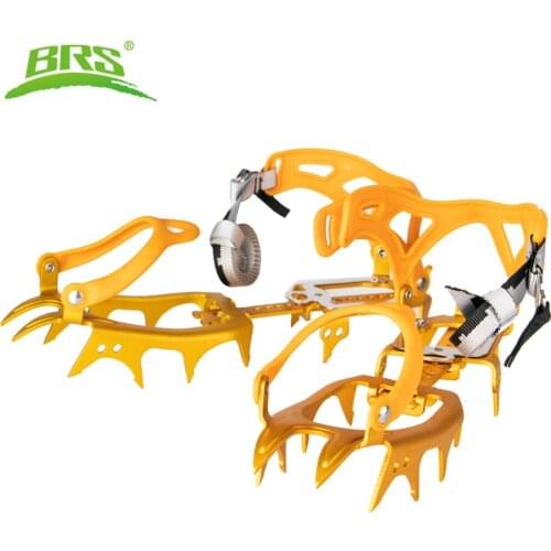 BRS 14 Teeth Bundled Walking Crampons Ultralight Snow Hiking Aluminium Alloy Ice Gripper Winter Outdoor Mountaineering Equipment