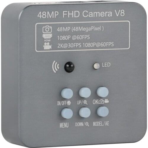 48MP 1080P HDMI USB Digital Industrial Video Microscope Camera Zoom 180X 200X 300X 500X C-MOUNT Lens For Phone Soldering Repair