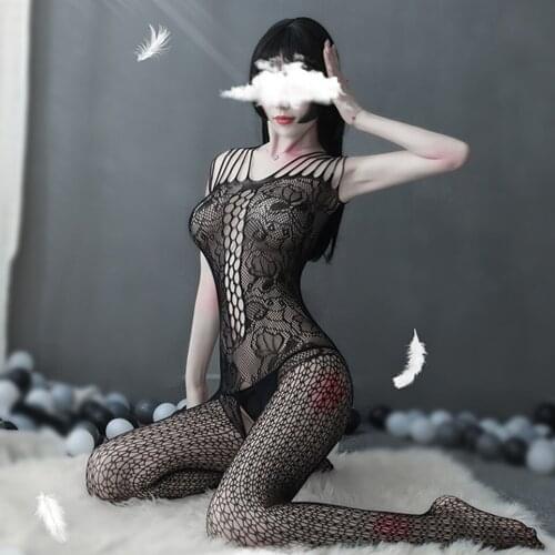 Sex Lingerie Products For Women Erotic Sexy Open Crotch Tights Mesh Fishnet Bodystockings Bodysuits Lenceria Sexi Porno Clothing