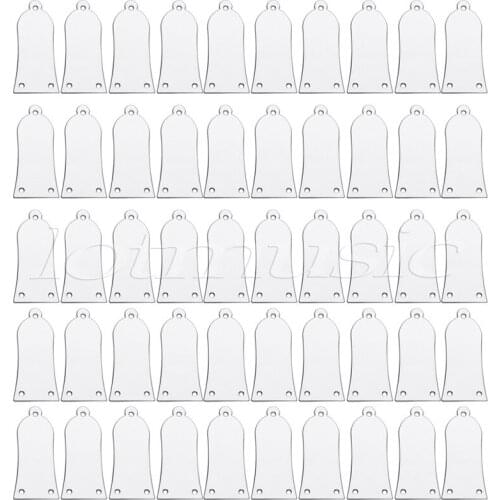 Kmise Chrome Plated Metal Truss Rod Cover for Electric Guitar Replacement Pack of 50