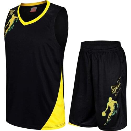 Customize Men Basketball Jersey Sets Uniforms Breathable Throwback Basketball Jerseys Shirts Shorts Sports Kit