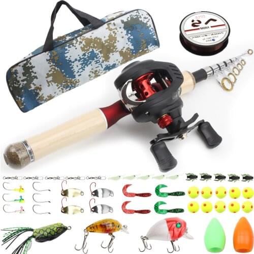 1.65M Carbon Casting Rod Reel Combos carp rod and reel Soft bait Fish hookFishing line Bag set trout rods Novice fishing gear